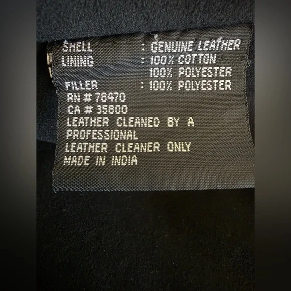 Kenneth Cole New York Men’s L Heavyweight Distressed Brown Leather Jacket Patina